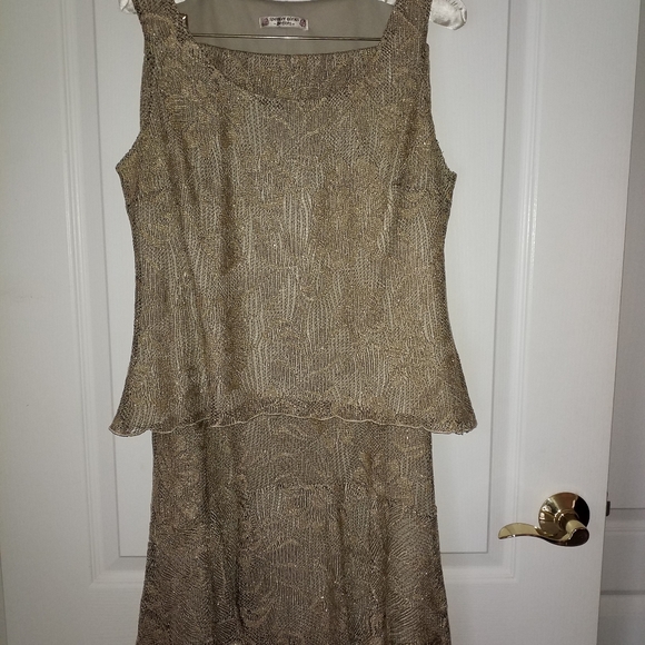 NEW SPENCER ALEXIS 3PC TAUPE BLK GOLD BLK EMBRO SM - Picture 7 of 7